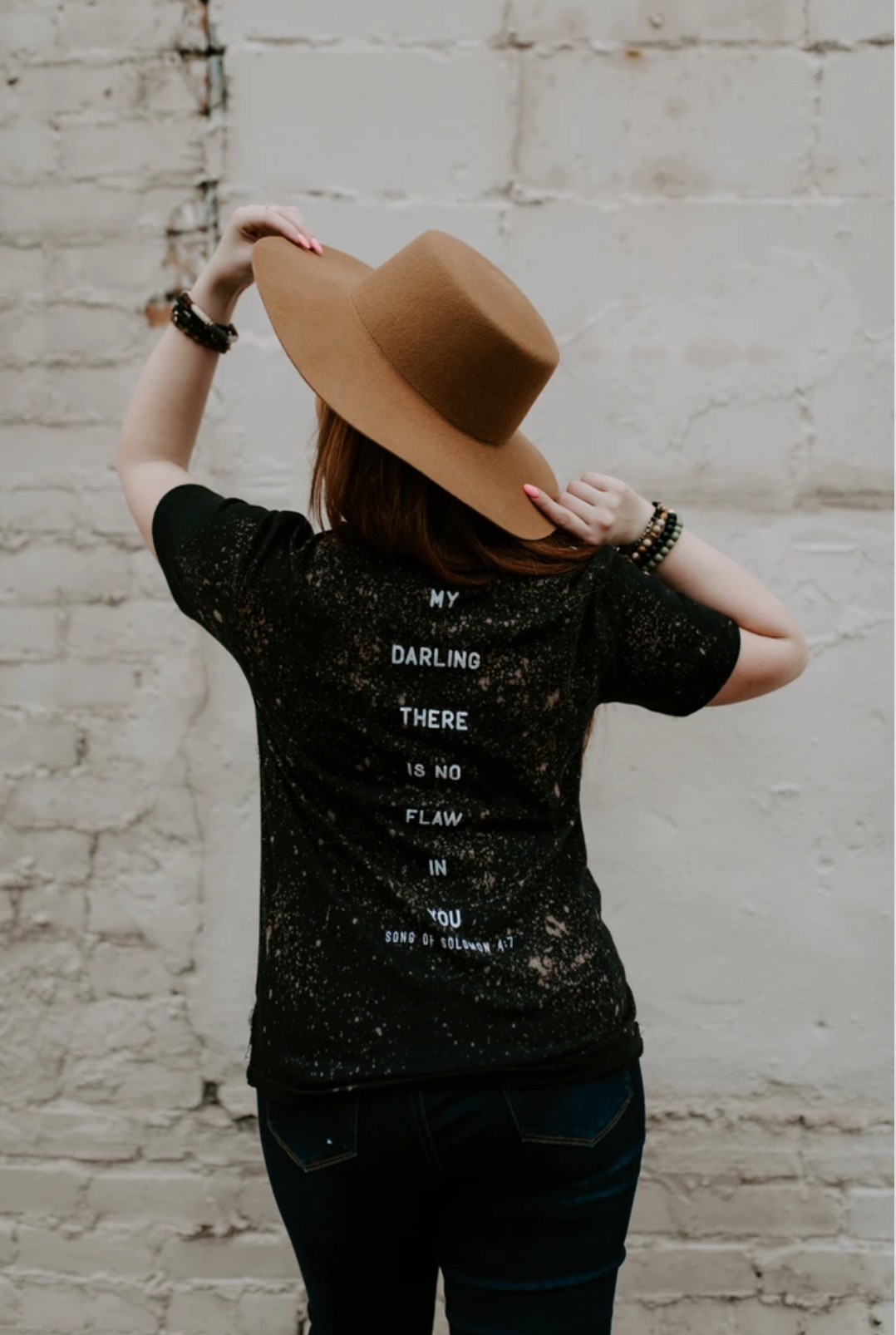 You Are Beautiful Black Bleached Tee + Youth Sizes