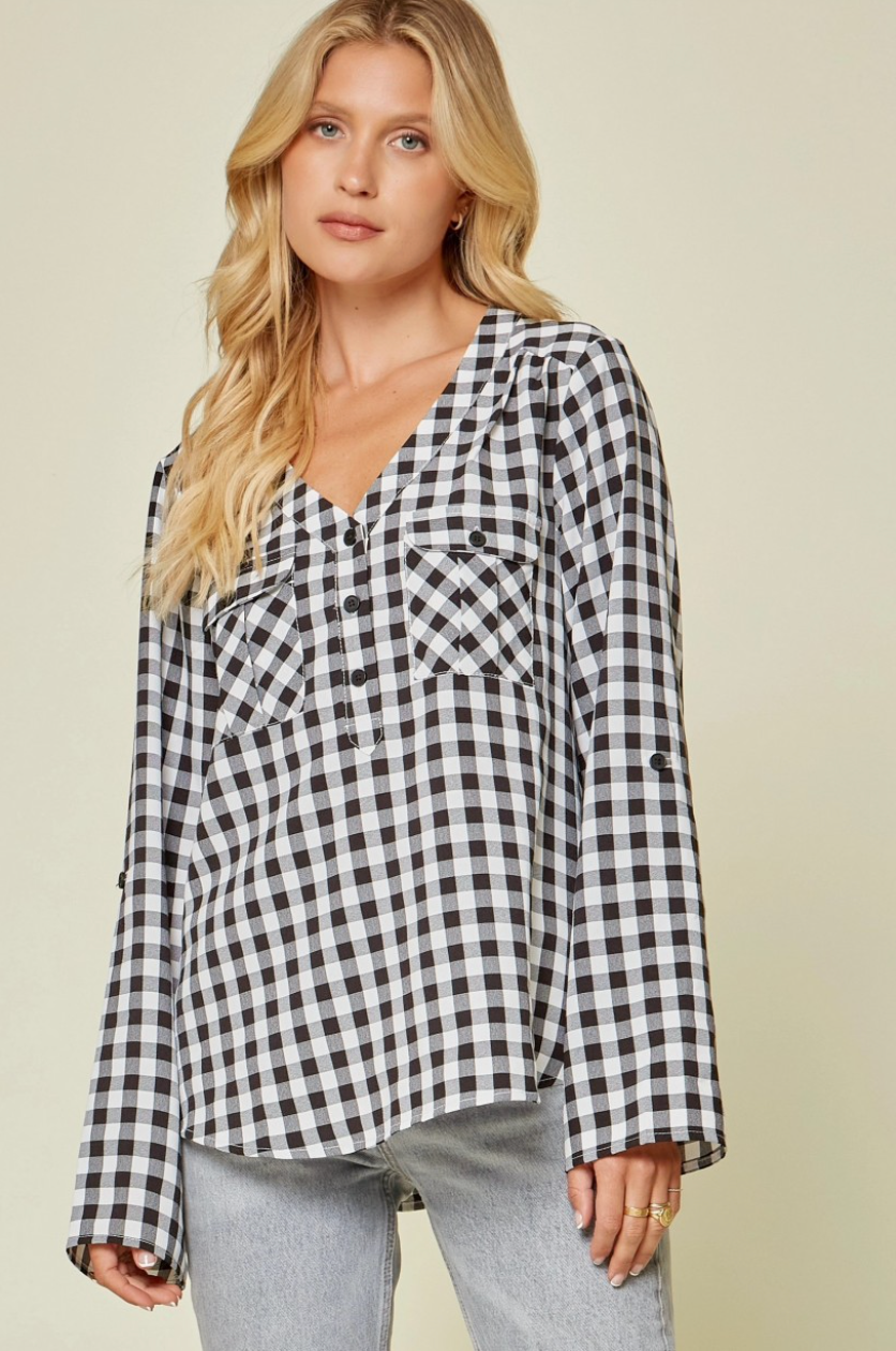 Who We Are Gingham Top