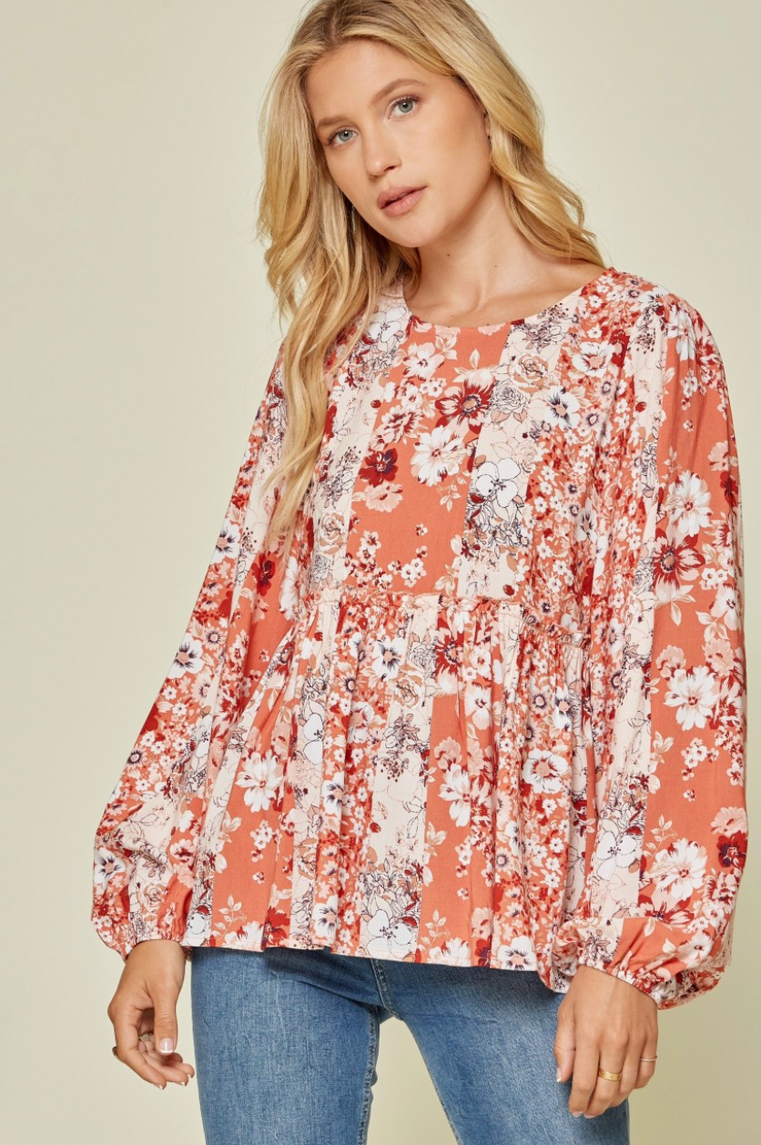 Take Me Out Blouse - Apricot