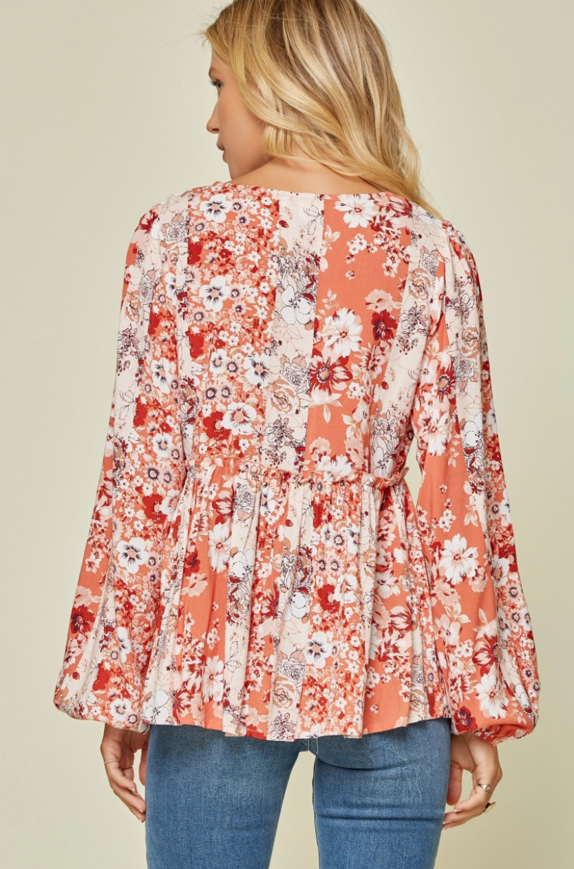 Take Me Out Blouse - Apricot