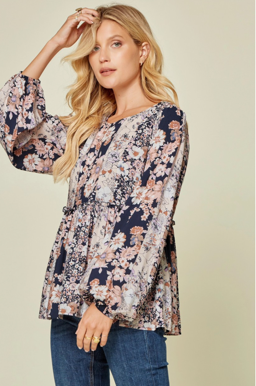 Take Me Out Blouse - Navy