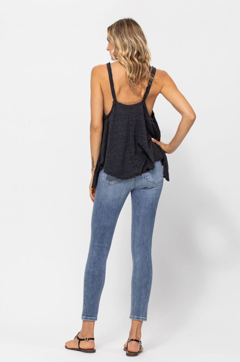 Judy Blue Mid-Rise Ankle Skinny Jeans