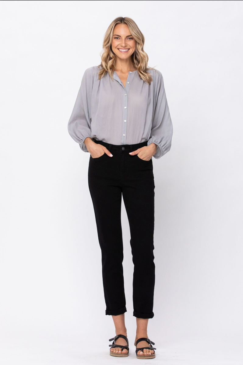 Judy Blue Jet Black High Rise Boyfriend