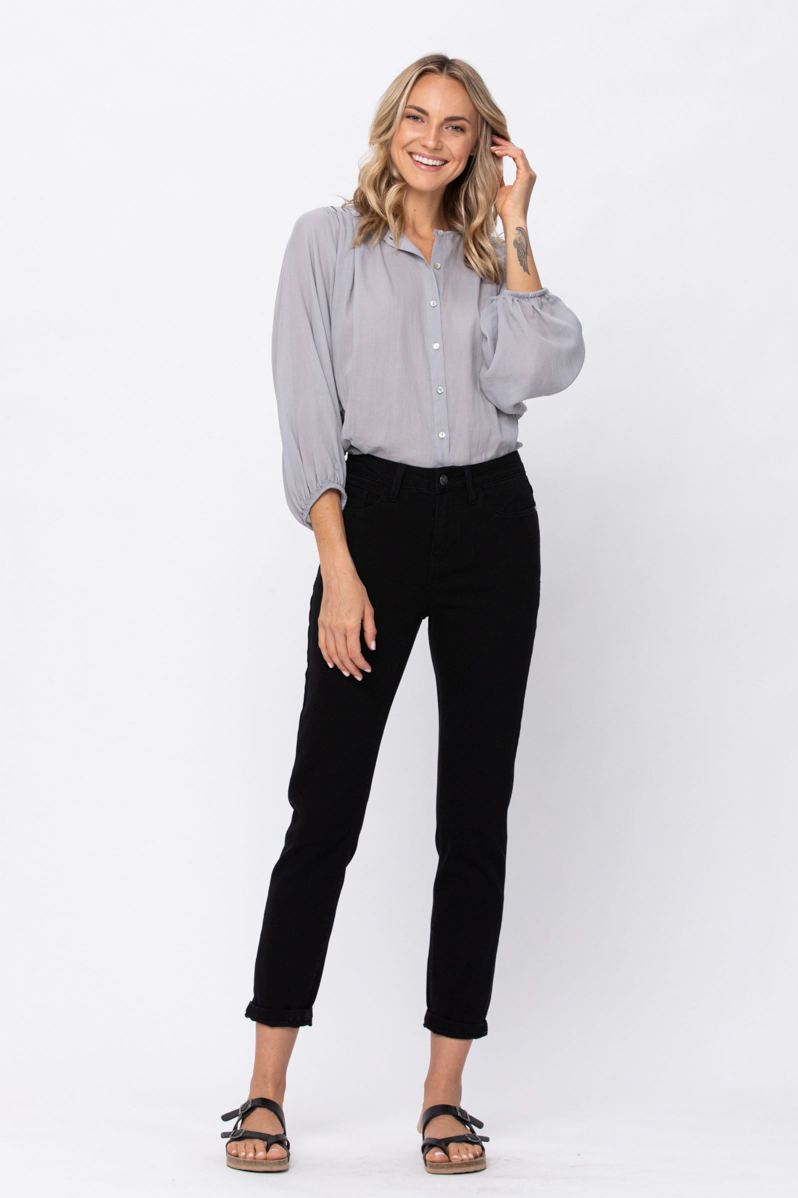 Judy Blue Jet Black High Rise Boyfriend