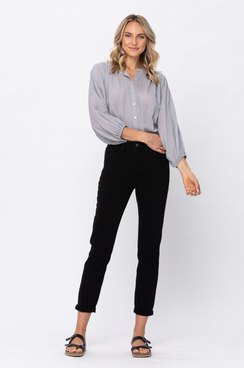 Judy Blue Jet Black High Rise Boyfriend
