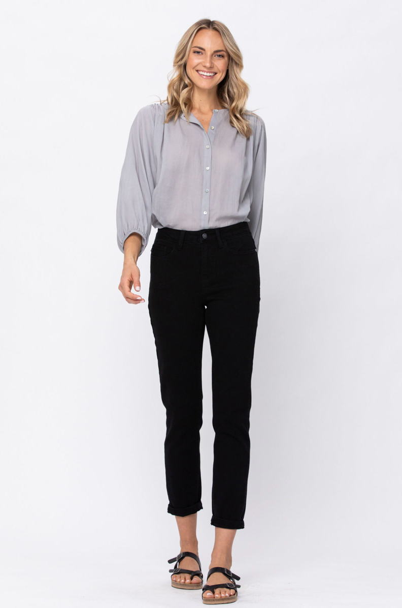 Judy Blue Jet Black High Rise Boyfriend