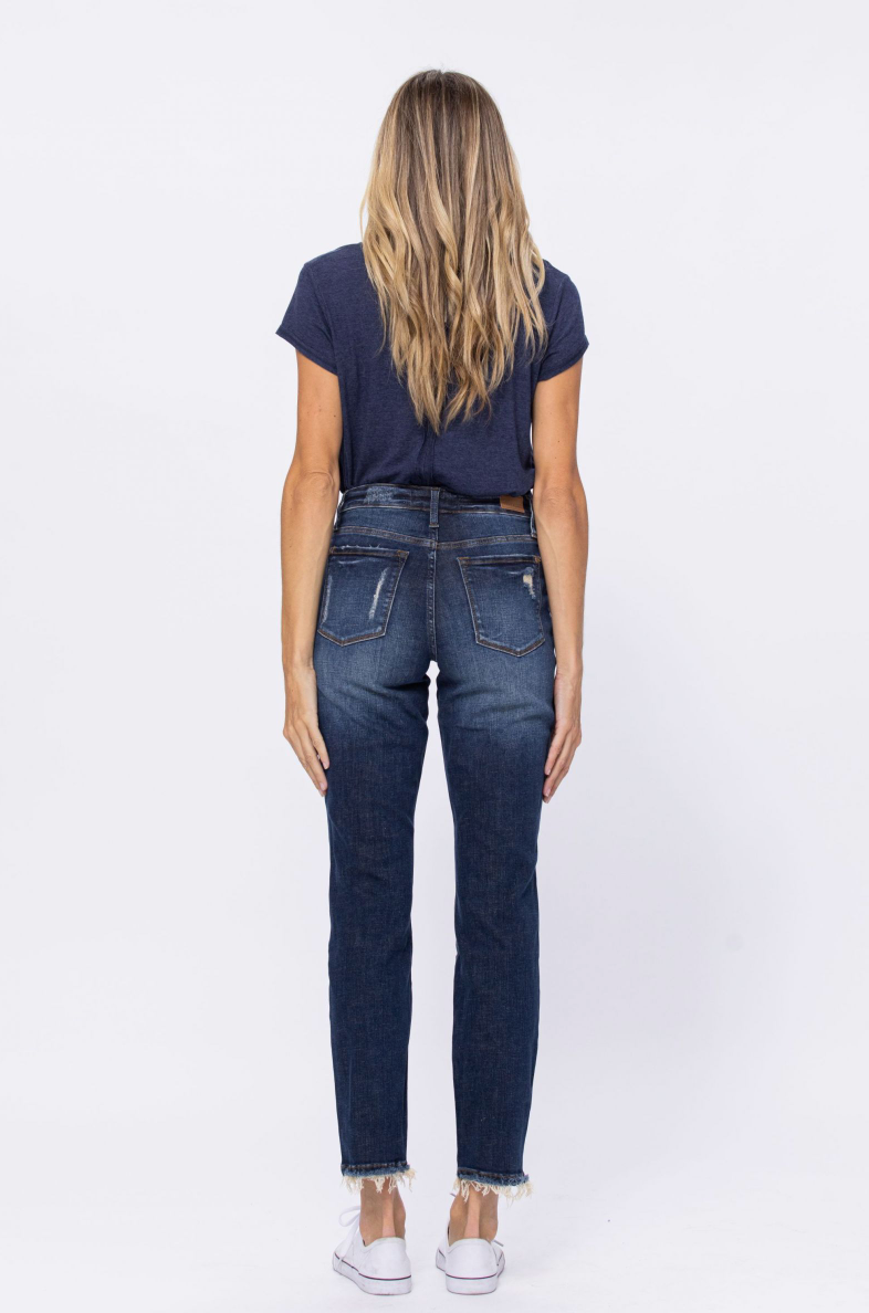 Judy Blue Mid-Rise Destroyed Boyfriend Jeans