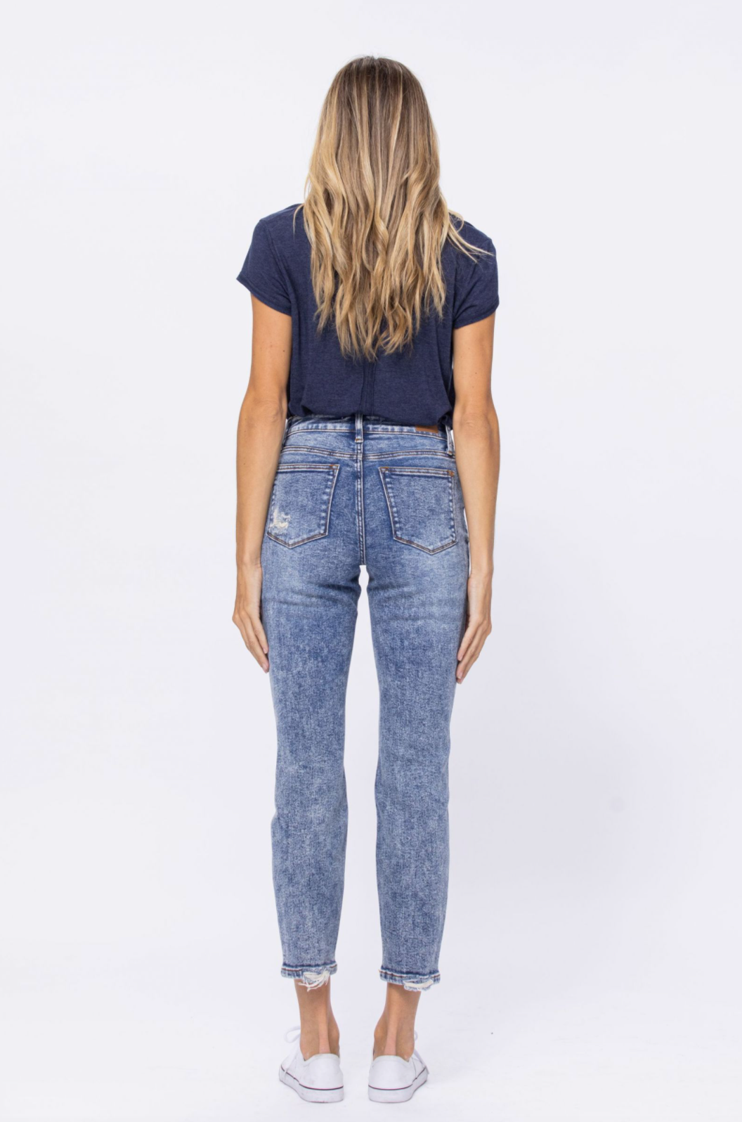 Judy Blue Destroyed Acid Wash Boyfriend Jeans