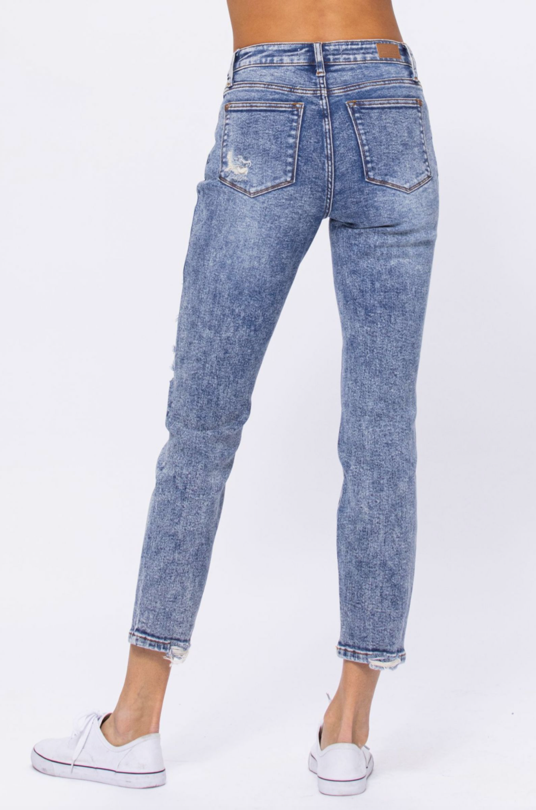 Judy Blue Destroyed Acid Wash Boyfriend Jeans