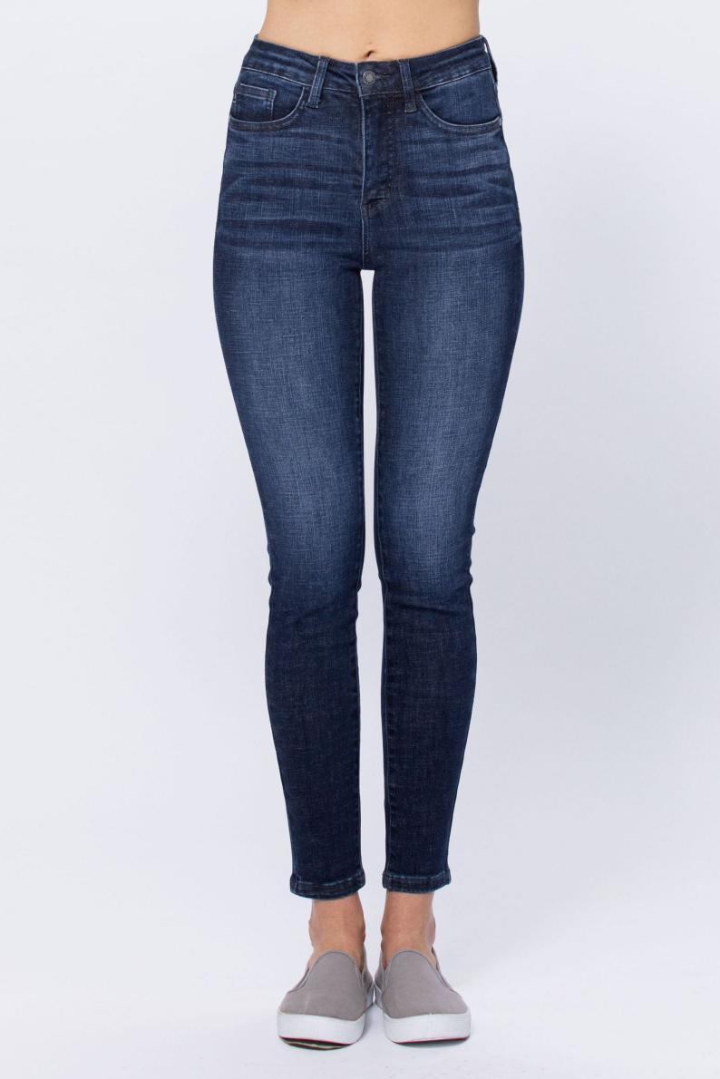 Judy Blue Tummy Control Top Skinny Jeans Dark Wash