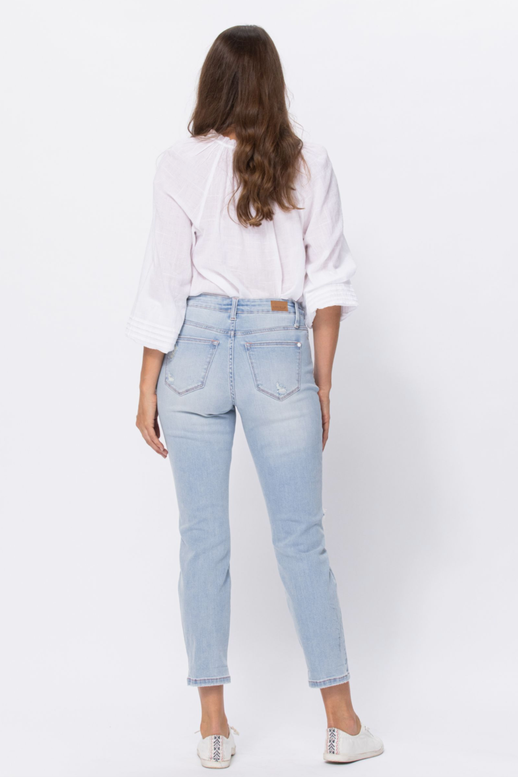 Judy Blue Super Light Destroyed Boyfriend Jeans