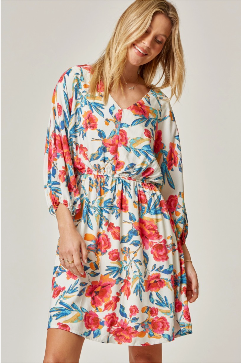 Made For You Floral Dress - Ivory