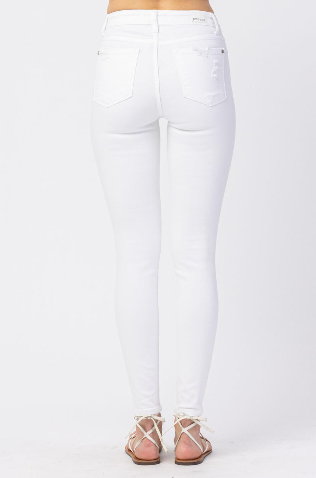 Judy Blue White Destroyed Skinny Jeans