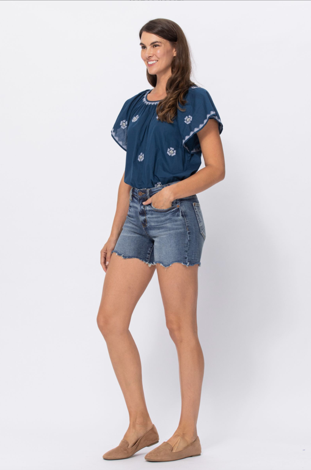 Judy Blue Paisley Bandana Printed Shorts