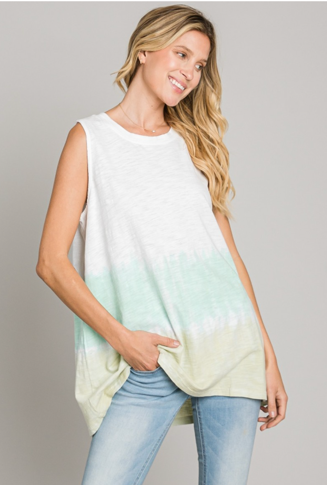 See Your Smile Dip Dye Tank