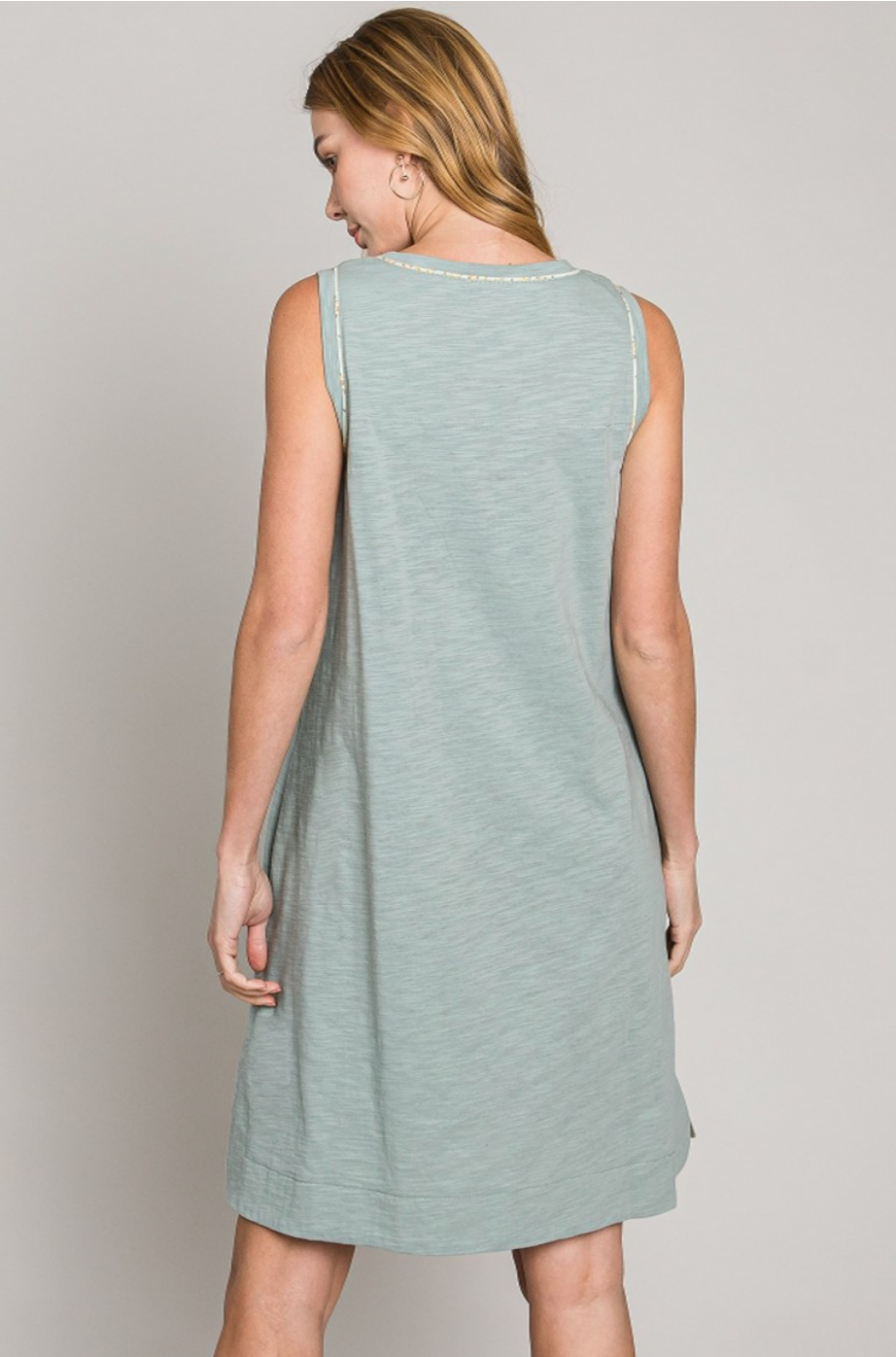See You Every Time Tank Dress - Mint