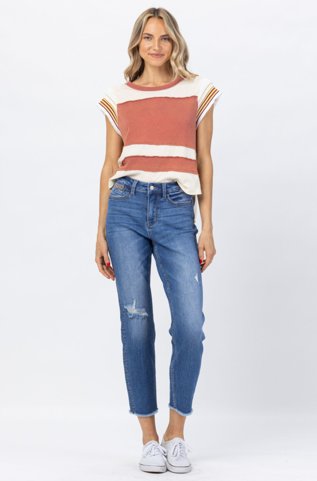 Judy Blue Howdy Embroidered Boyfriend Jeans