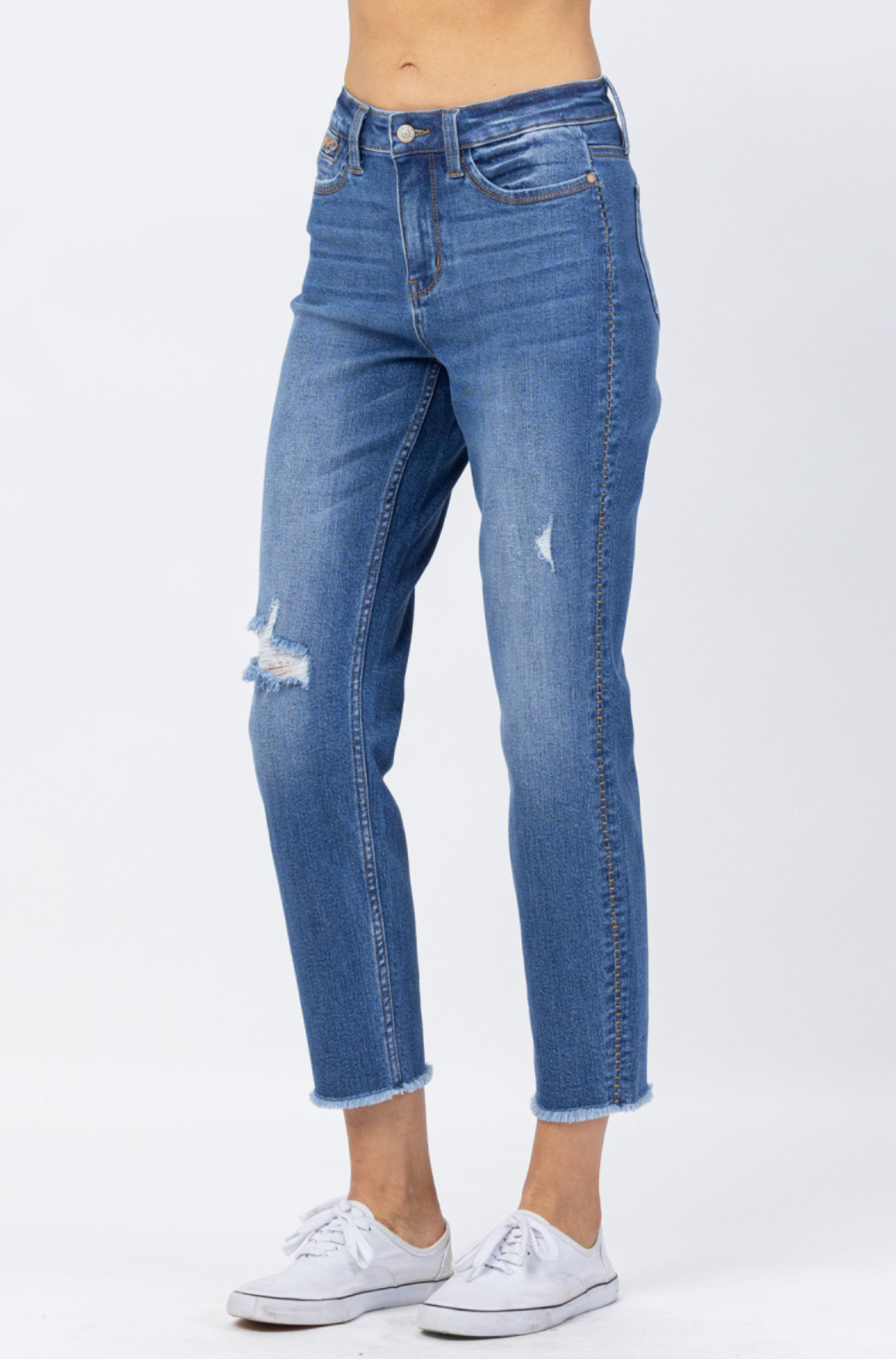 Judy Blue Howdy Embroidered Boyfriend Jeans
