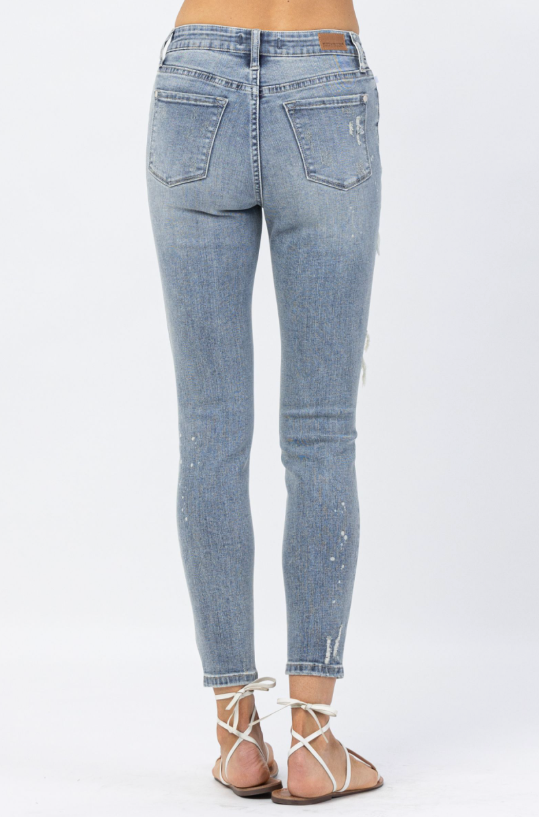 Judy Blue Lace Patch Skinny Jeans