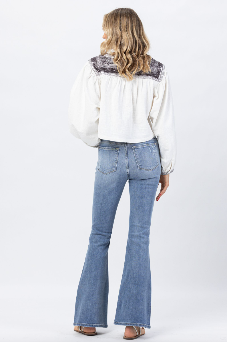 Judy Blue Destroyed Flare Jeans