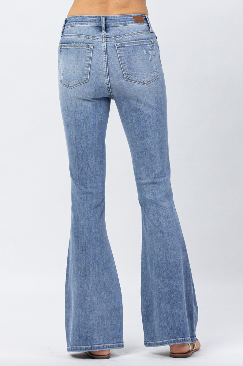 Judy Blue Destroyed Flare Jeans