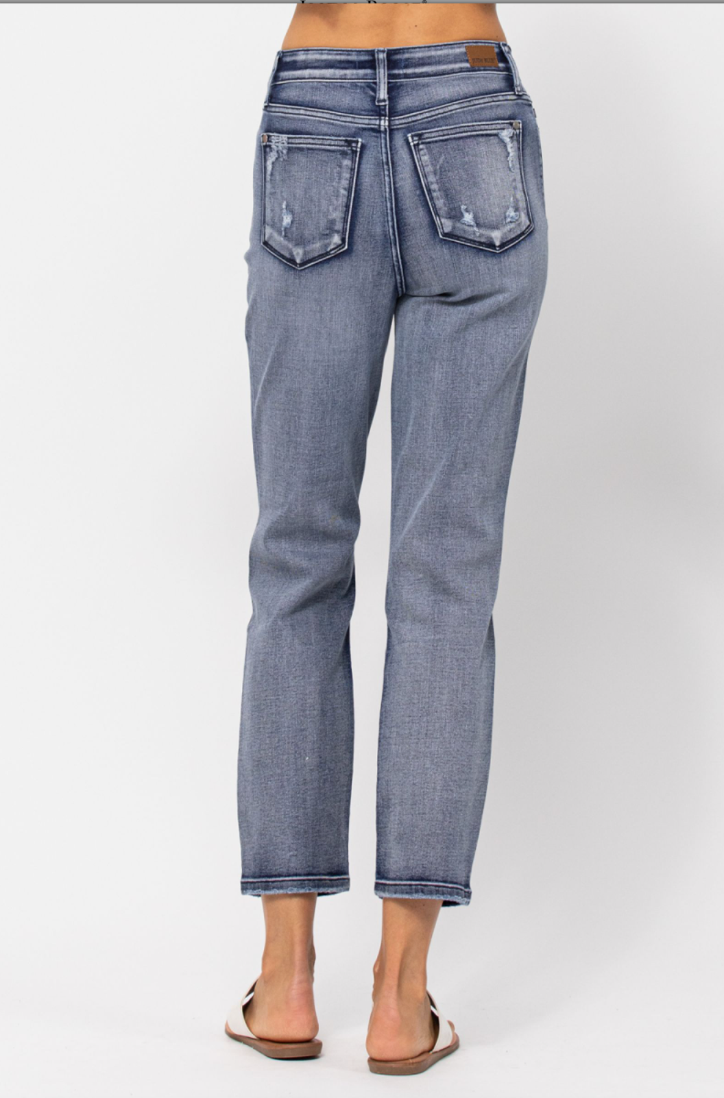 Judy Blue Medium Wash Destroyed Boyfriend Jeans