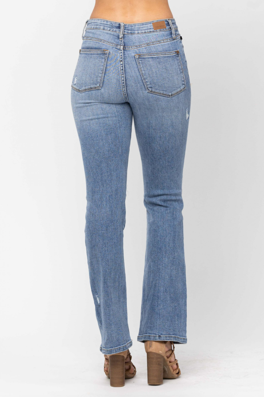 Judy Blue Stone Wash Destroyed Bootcut Jeans