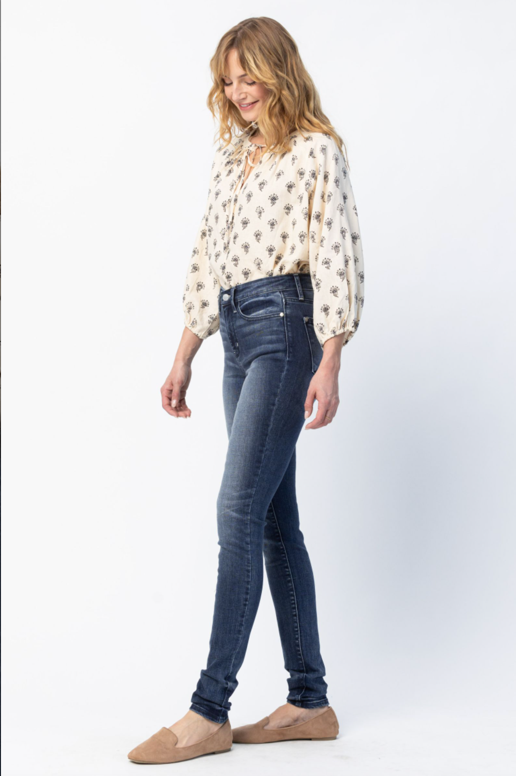 Judy Blue Super Long Pin Tack Skinny Jeans