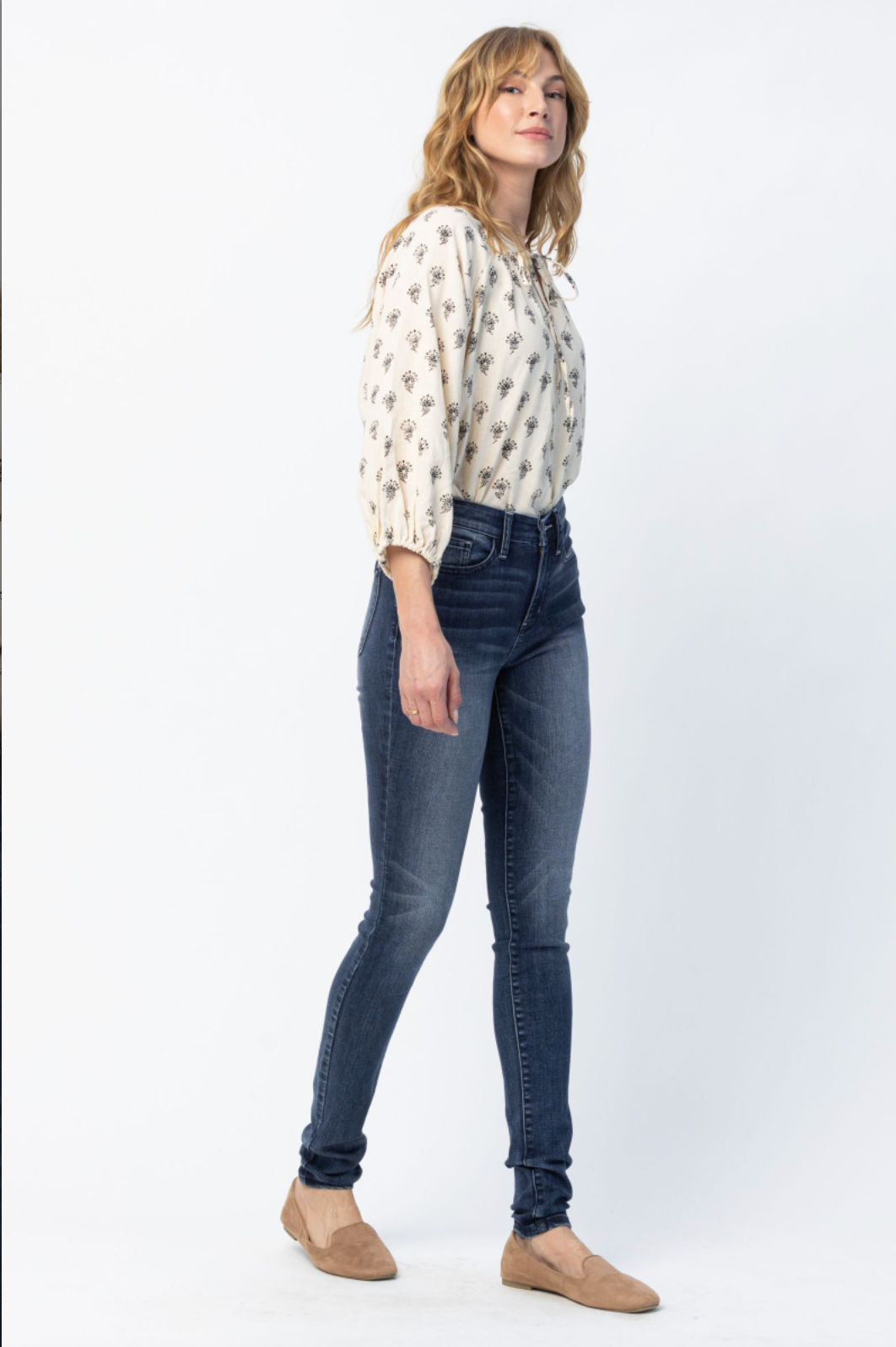 Judy Blue Super Long Pin Tack Skinny Jeans