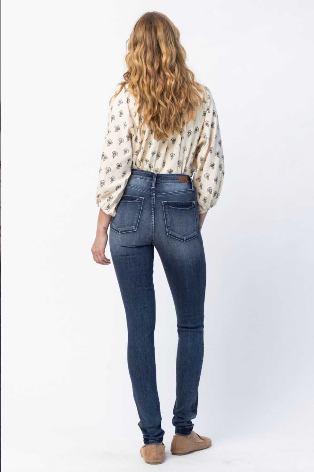 Judy Blue Super Long Pin Tack Skinny Jeans