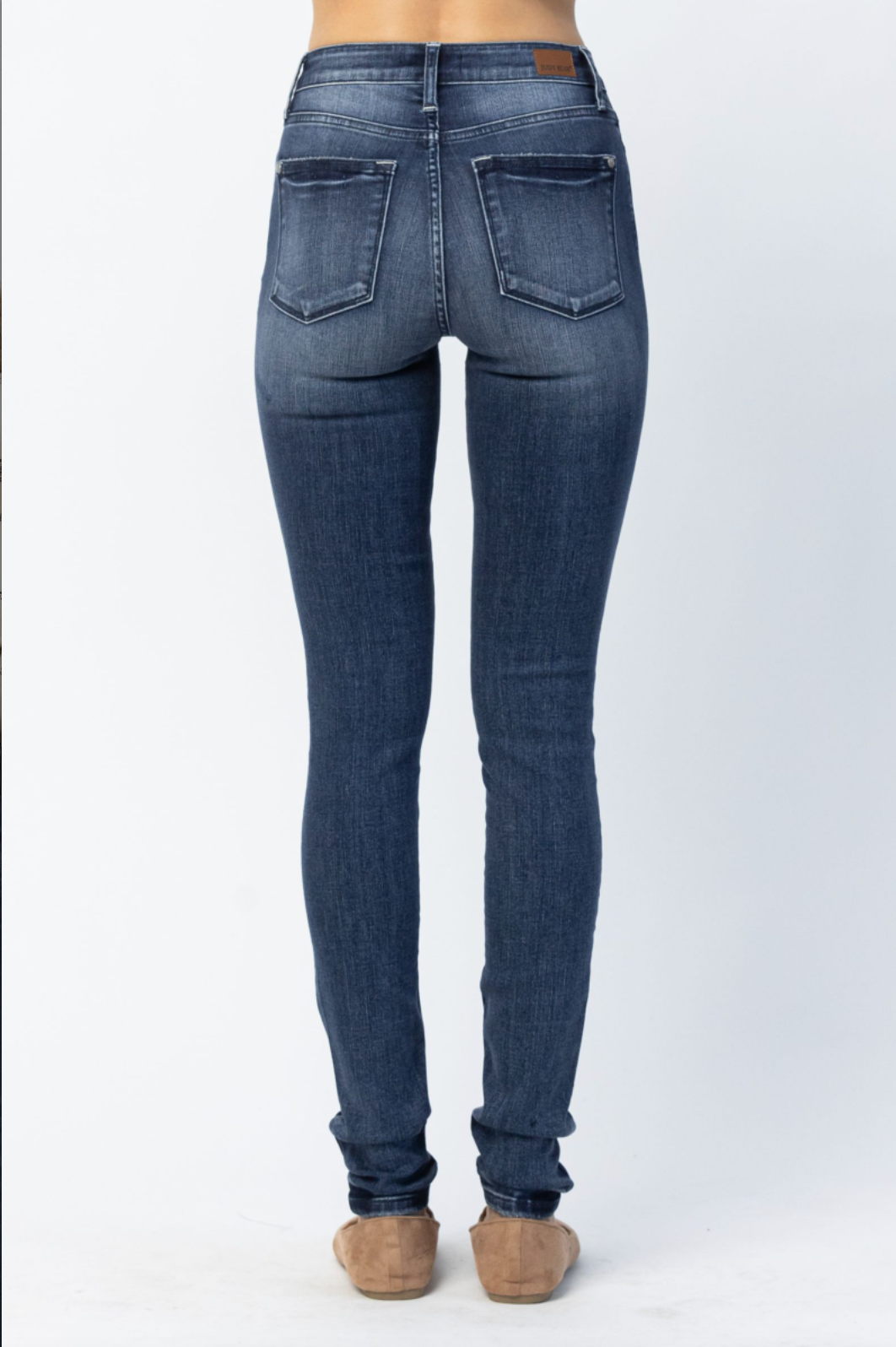 Judy Blue Super Long Pin Tack Skinny Jeans