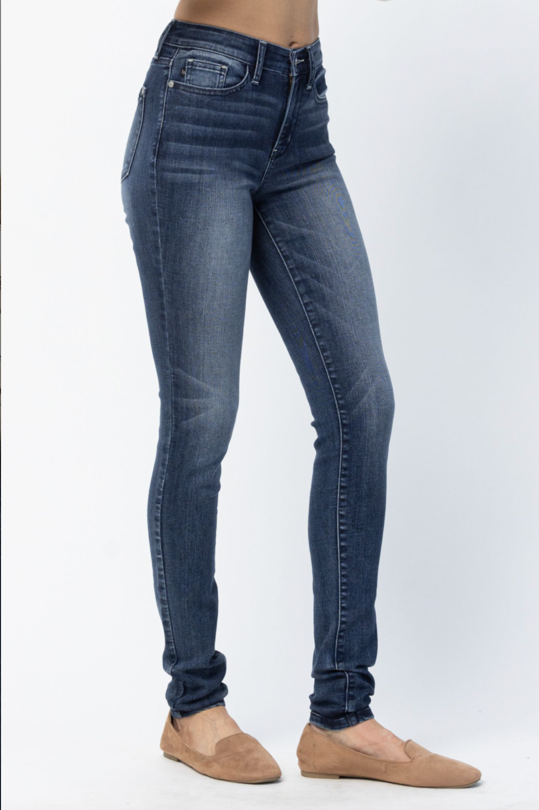 Judy Blue Super Long Pin Tack Skinny Jeans