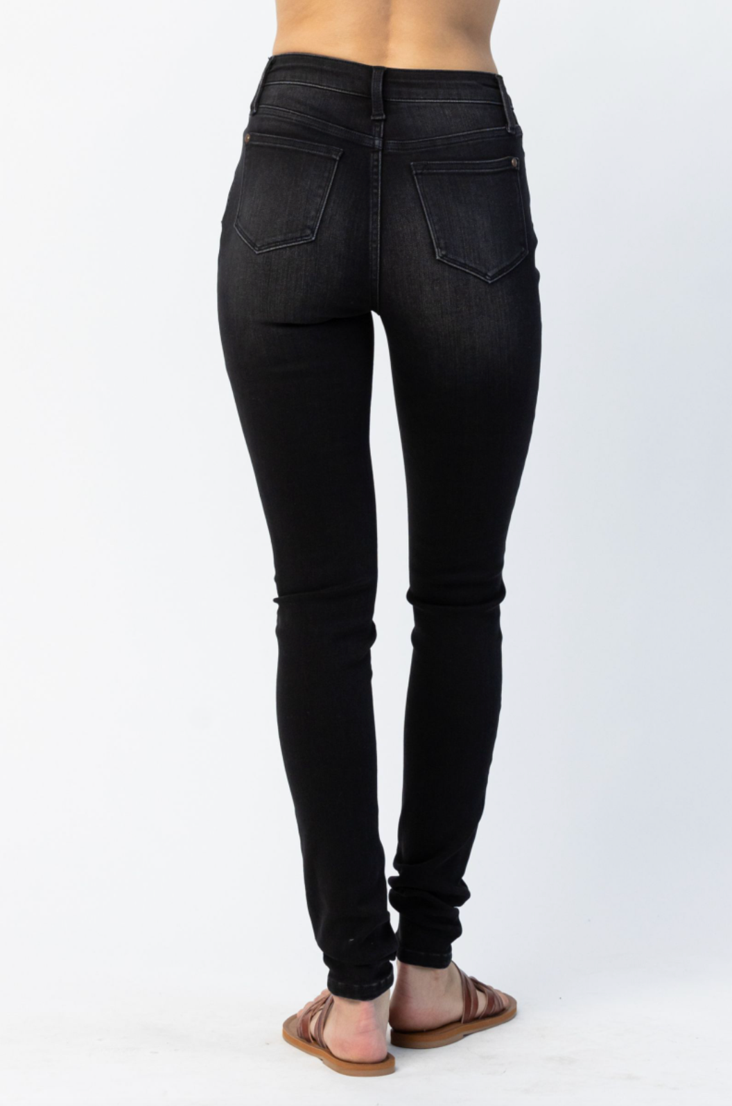 Judy Blue Super Long Black Skinny Jeans