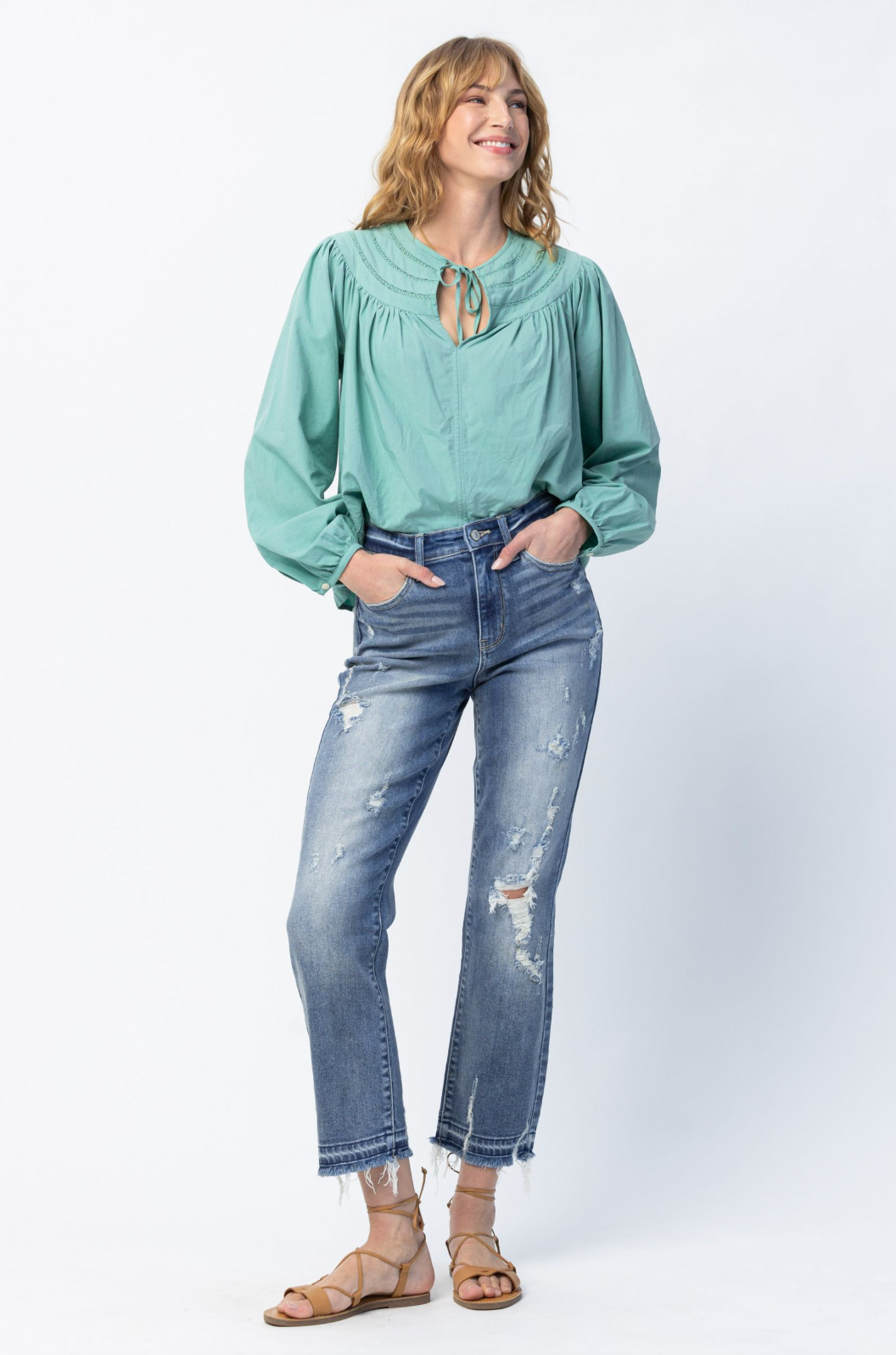 Judy Blue Release Hem Straight Jeans