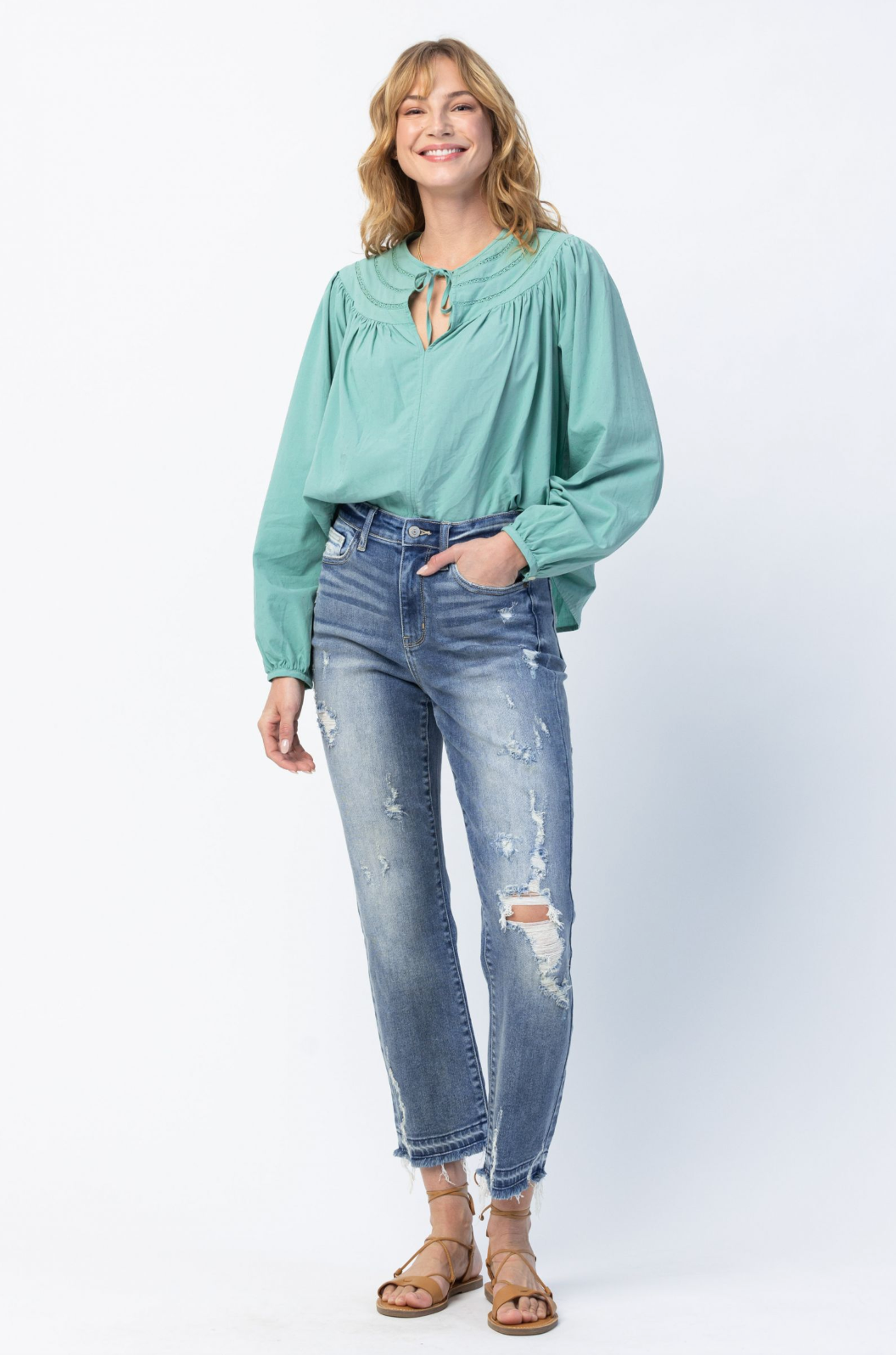 Judy Blue Release Hem Straight Jeans