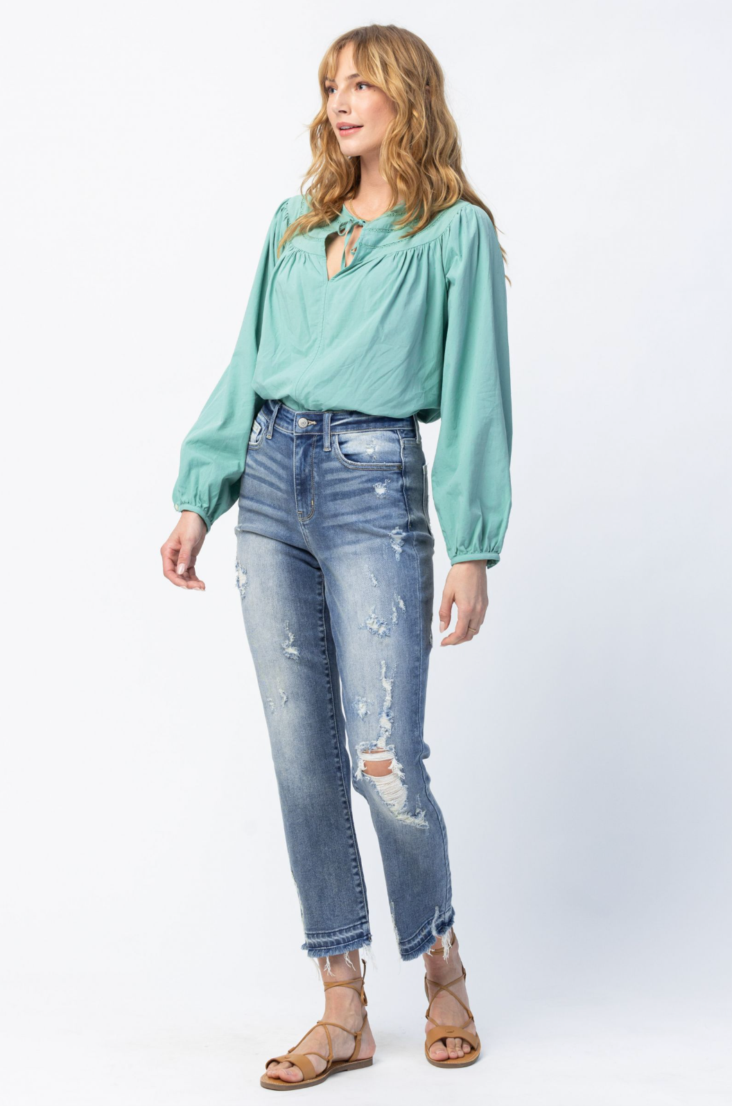 Judy Blue Release Hem Straight Jeans