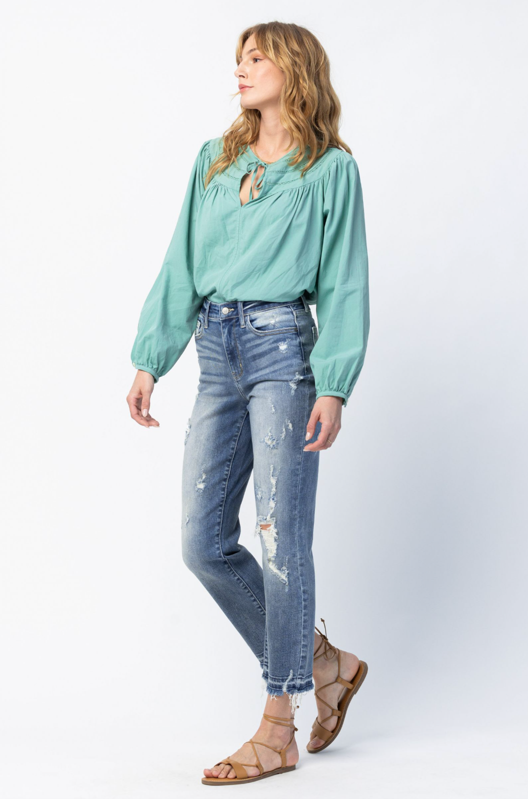 Judy Blue Release Hem Straight Jeans