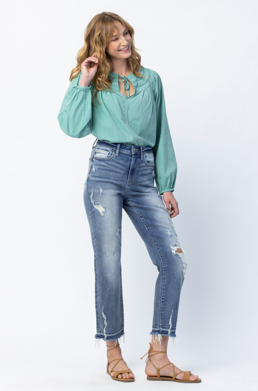 Judy Blue Release Hem Straight Jeans