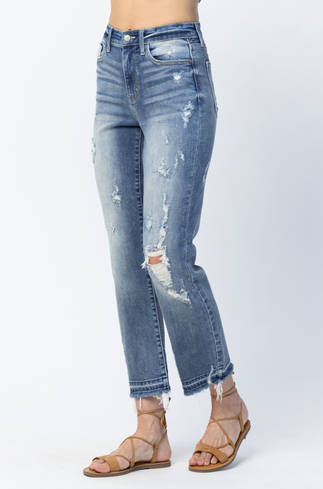 Judy Blue Release Hem Straight Jeans