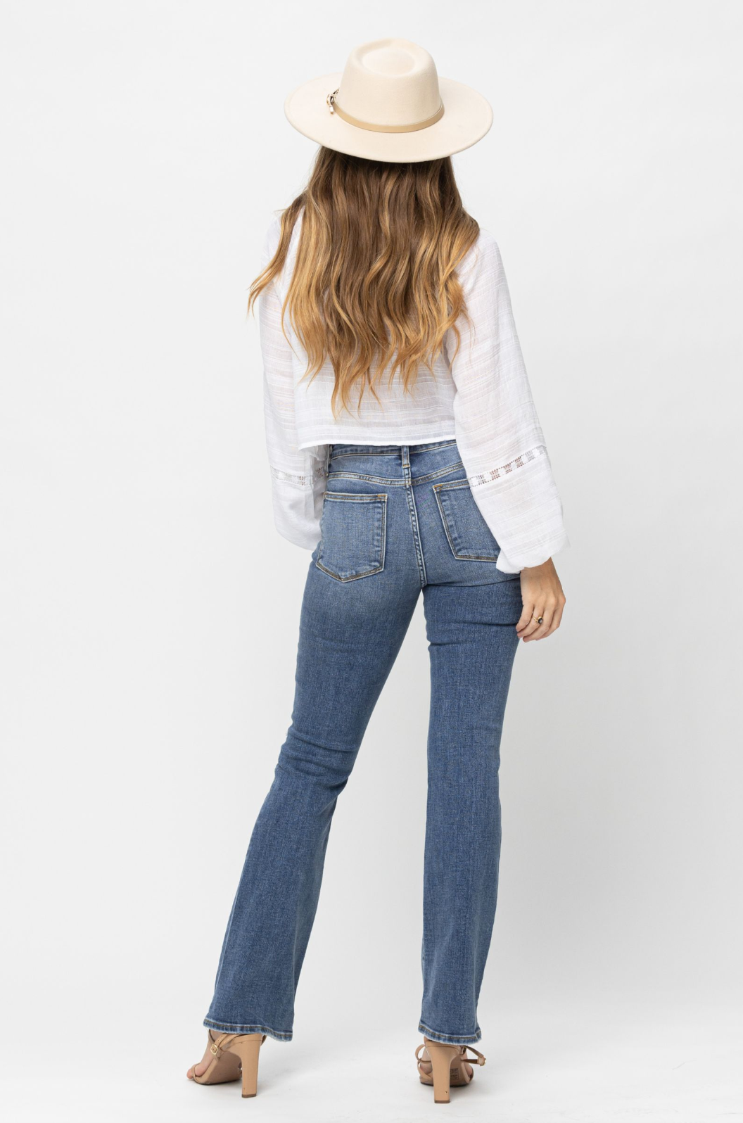 Judy Blue Knee Destroyed Bootcut Jeans