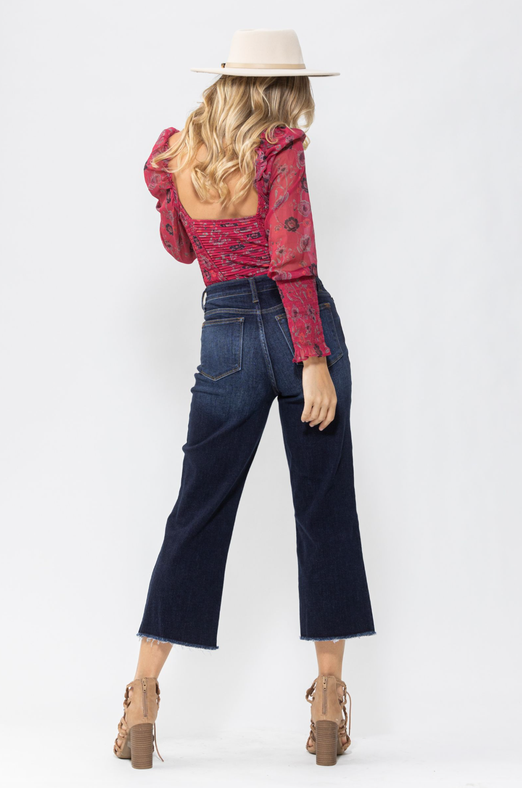 Judy Blue Cropped Wide Leg Jeans
