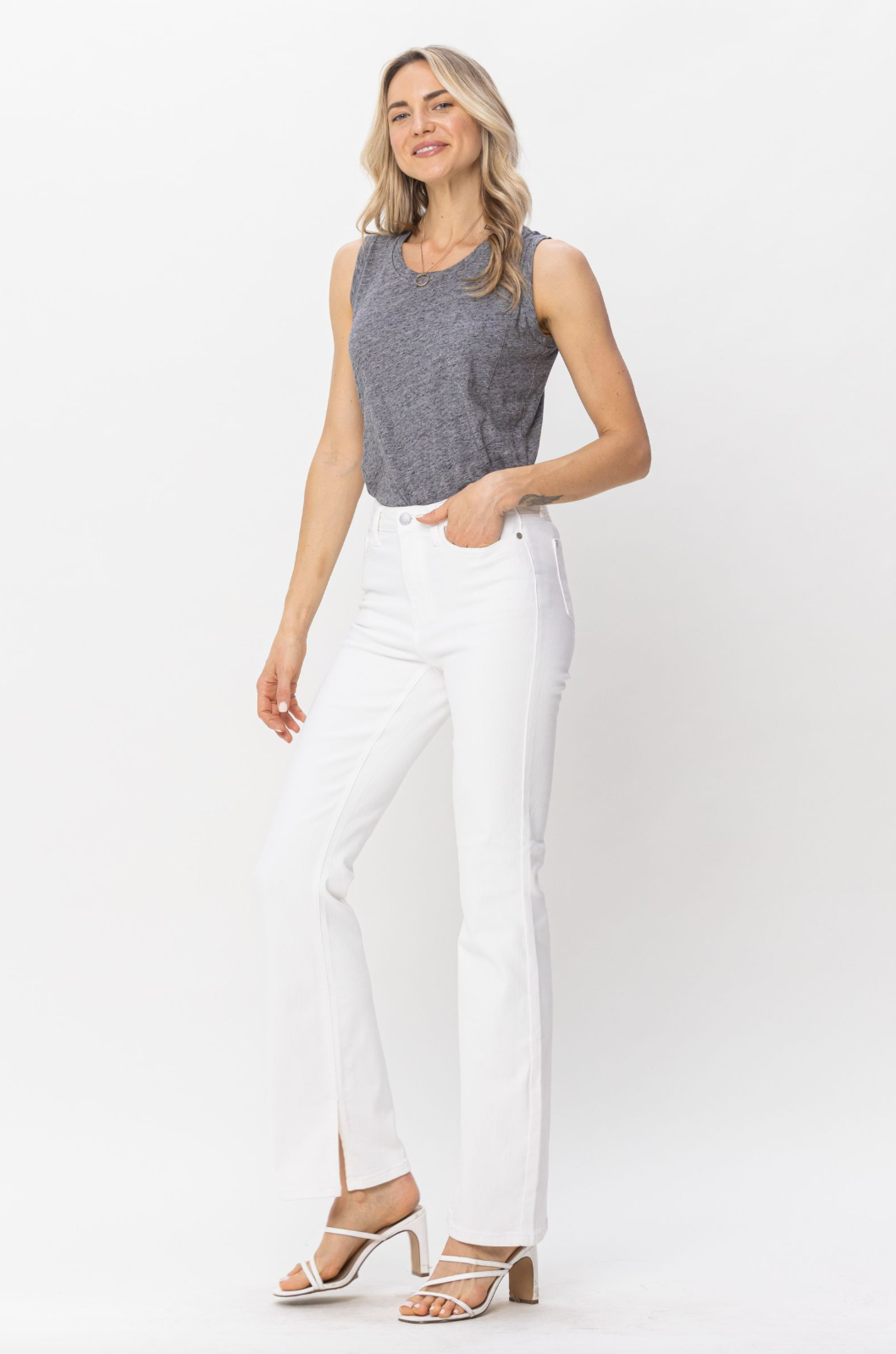 Judy Blue Ecru Bootcut Jeans