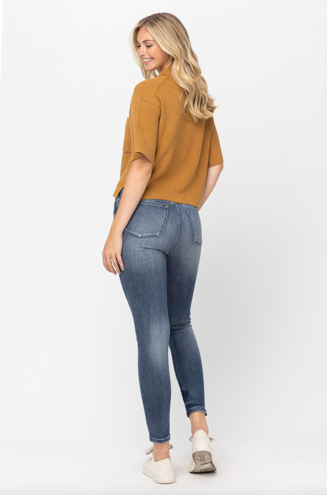 Judy Blue Tummy Control Skinny Jeans - Contrast Wash