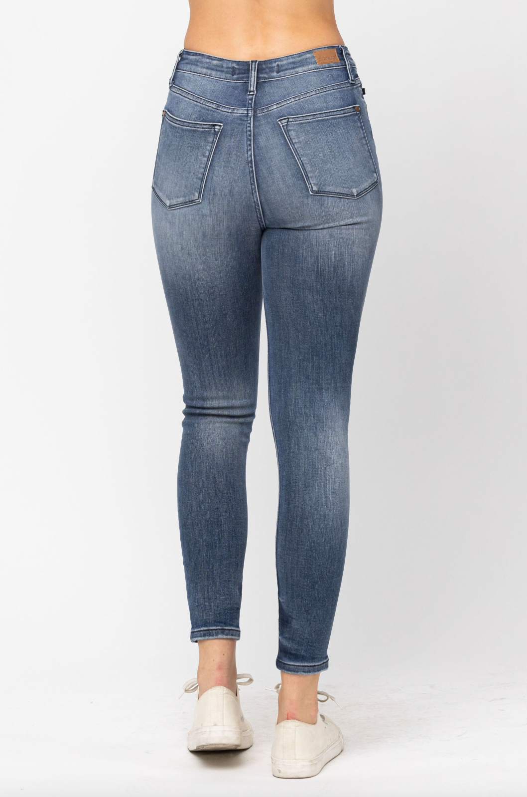 Judy Blue Tummy Control Skinny Jeans - Contrast Wash