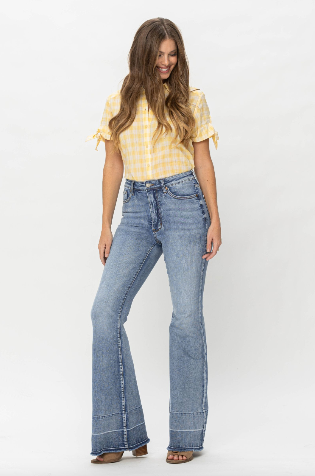Judy Blue Release Hem Tummy Control Flare Jeans