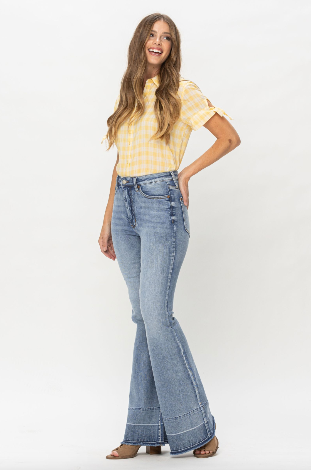 Judy Blue Release Hem Tummy Control Flare Jeans