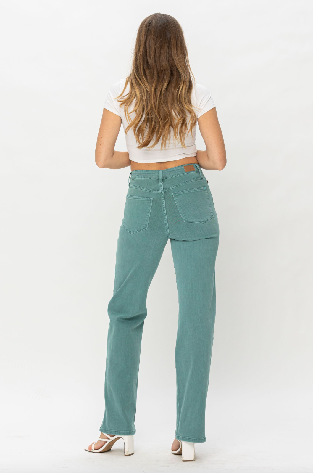 Judy Blue Straight Leg Sea Green Jeans