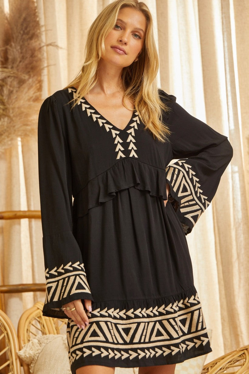 Remember When Embroidered Dress