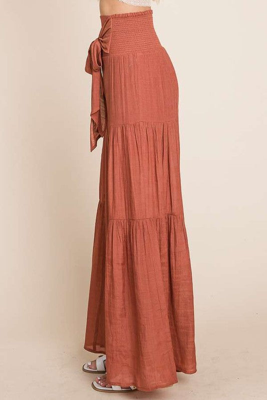 Tiered Boho Pants - Rust