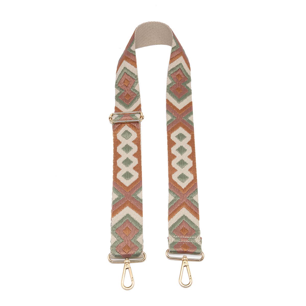 Crossbody Guitar Strap - Bohemian Camel & Sage